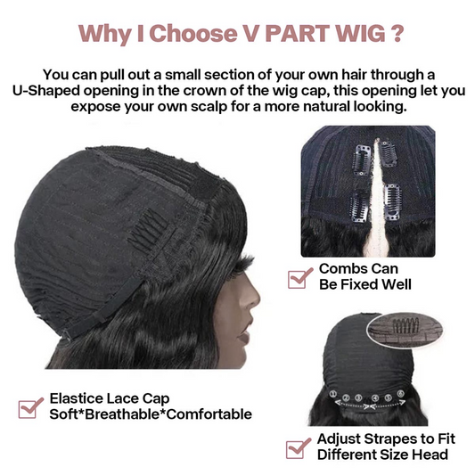 Kinky Straight U Part Wig